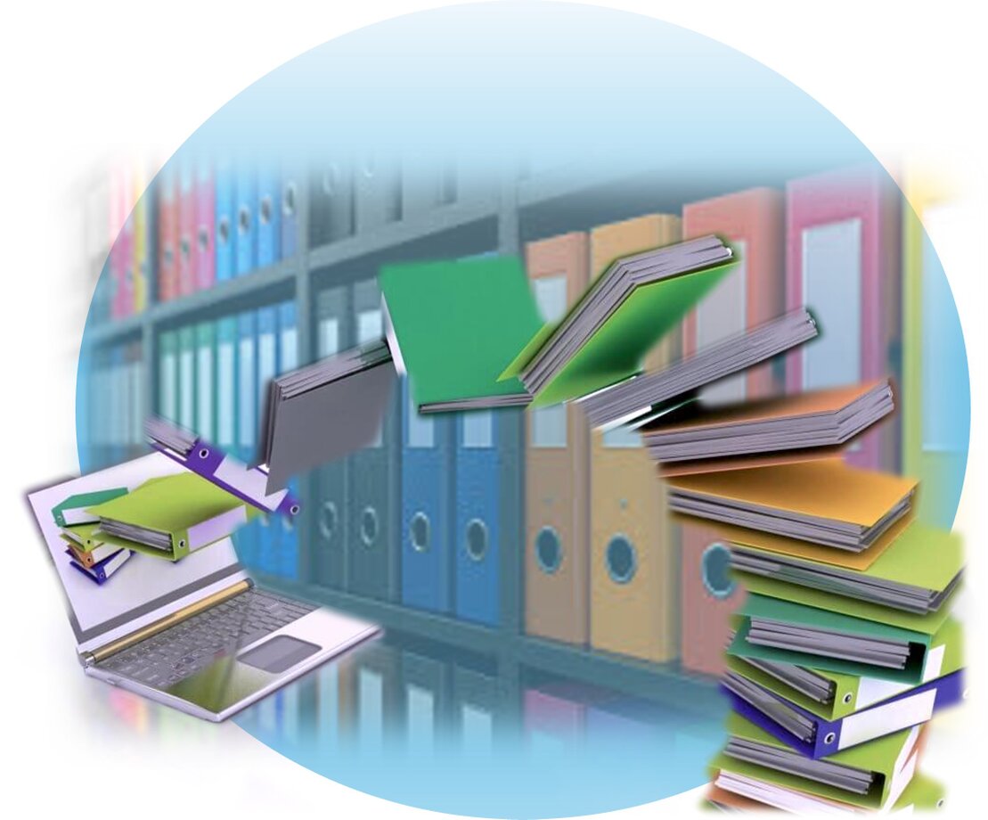 Archivio documentale digitale con cartelle organizzate