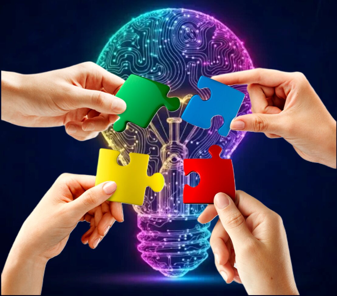 Bacheca con post-it e icone di idee e aggiornamenti